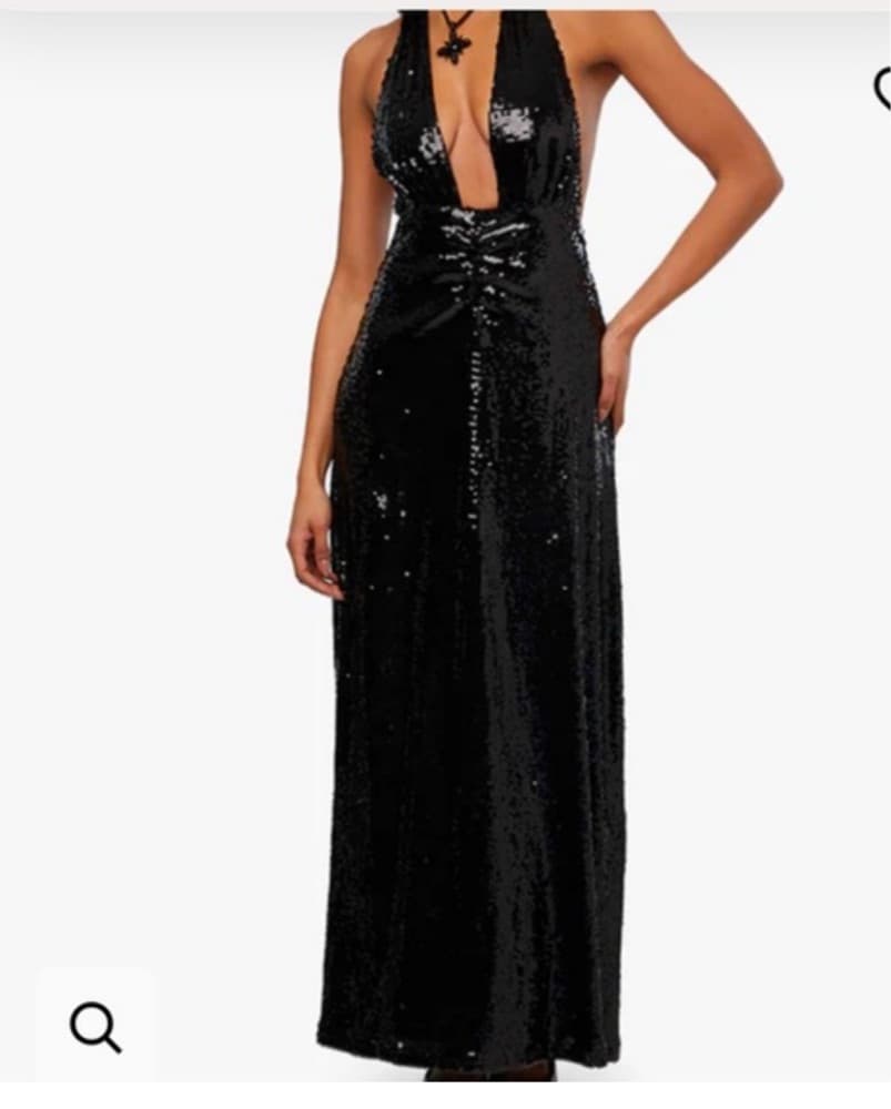WeWoreWhat Black Sequin Sequin Gown - 4 - Image 2