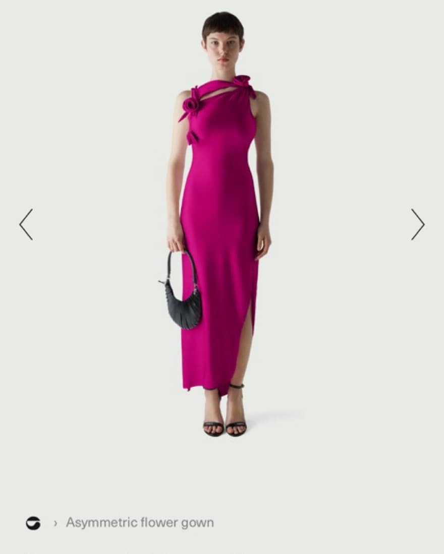 Coperni Assymetric Flower Gown - Image 1