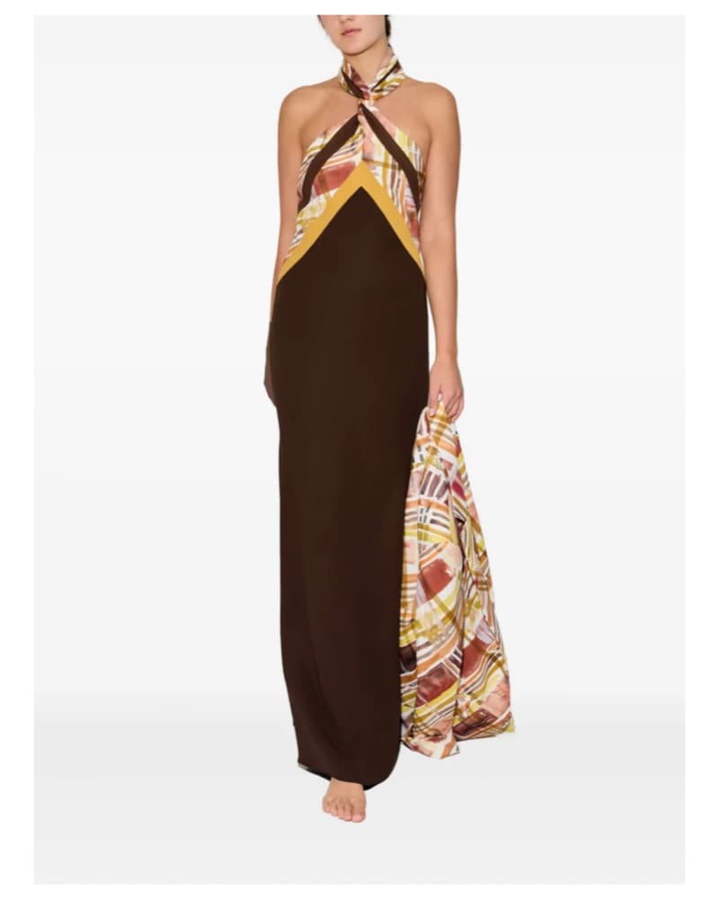 Rosie Assoulin Twisted Halter Dress  - Image 1