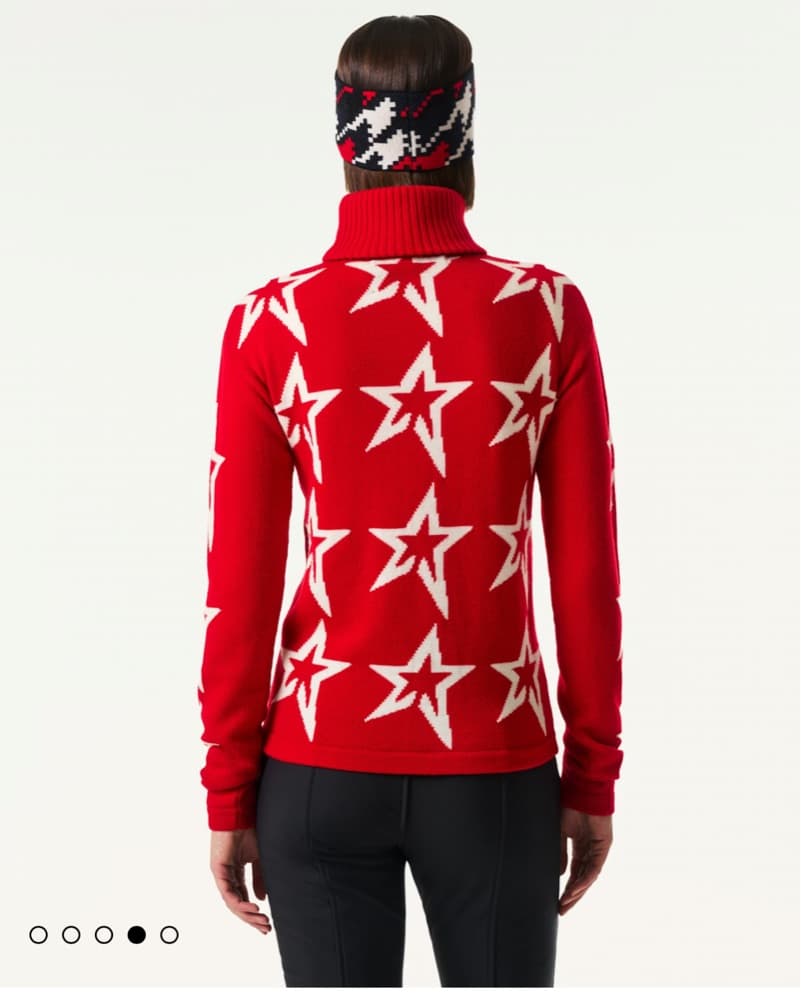 Perfect Moment Star Sweater Red Turtlene - Image 4