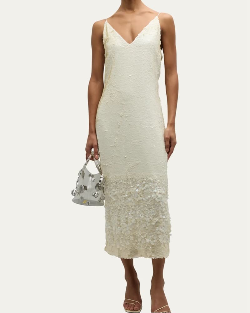Veronica Beard Perla Dress Iridescent Sequined Midi Bridal - Image 1