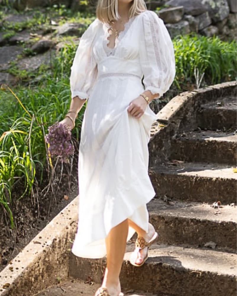 Acler Grampian Lace Trim Midi Dress - Image 3