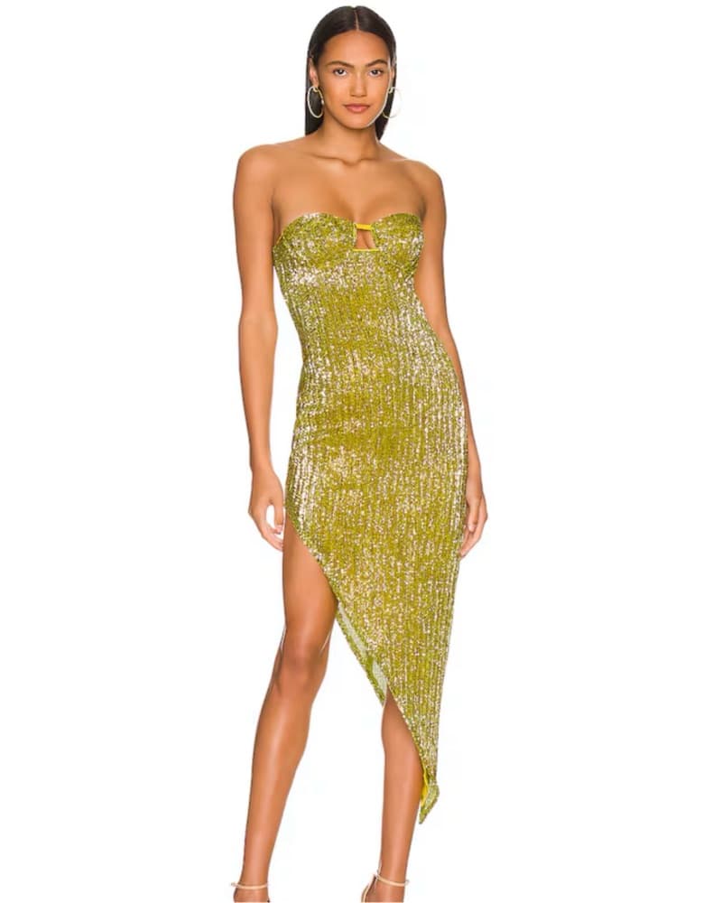 Mackenzie Midi Dress in Limoncello - Image 1