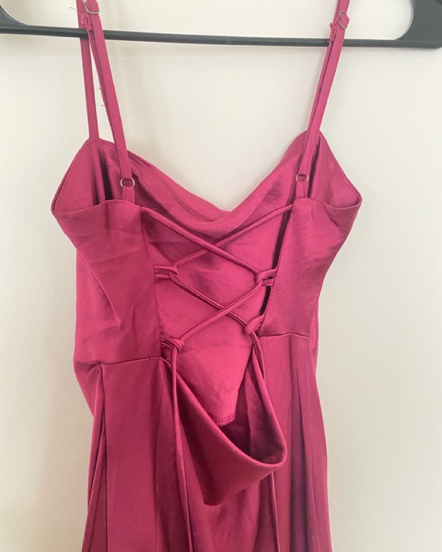Hot Pink Midi Slip Dress - Image 6