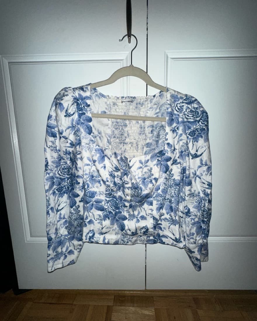 Reformation Linen Floral Top - Image 2