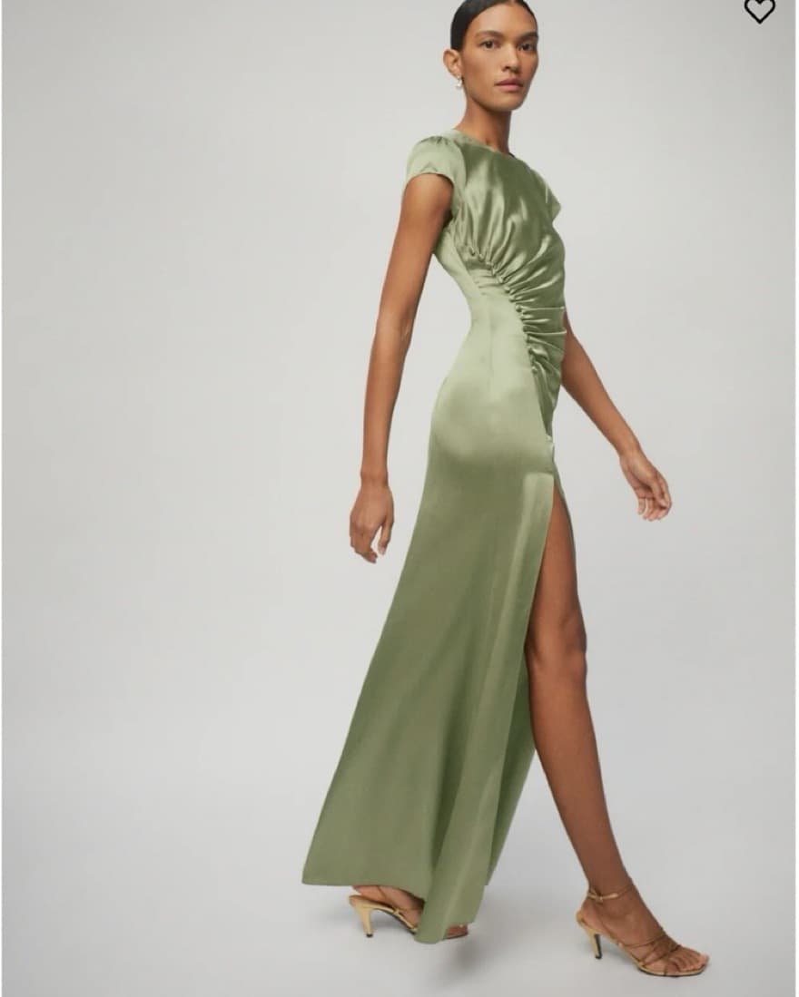 Reformation green Birch Silk Maxi Dress - Image 1