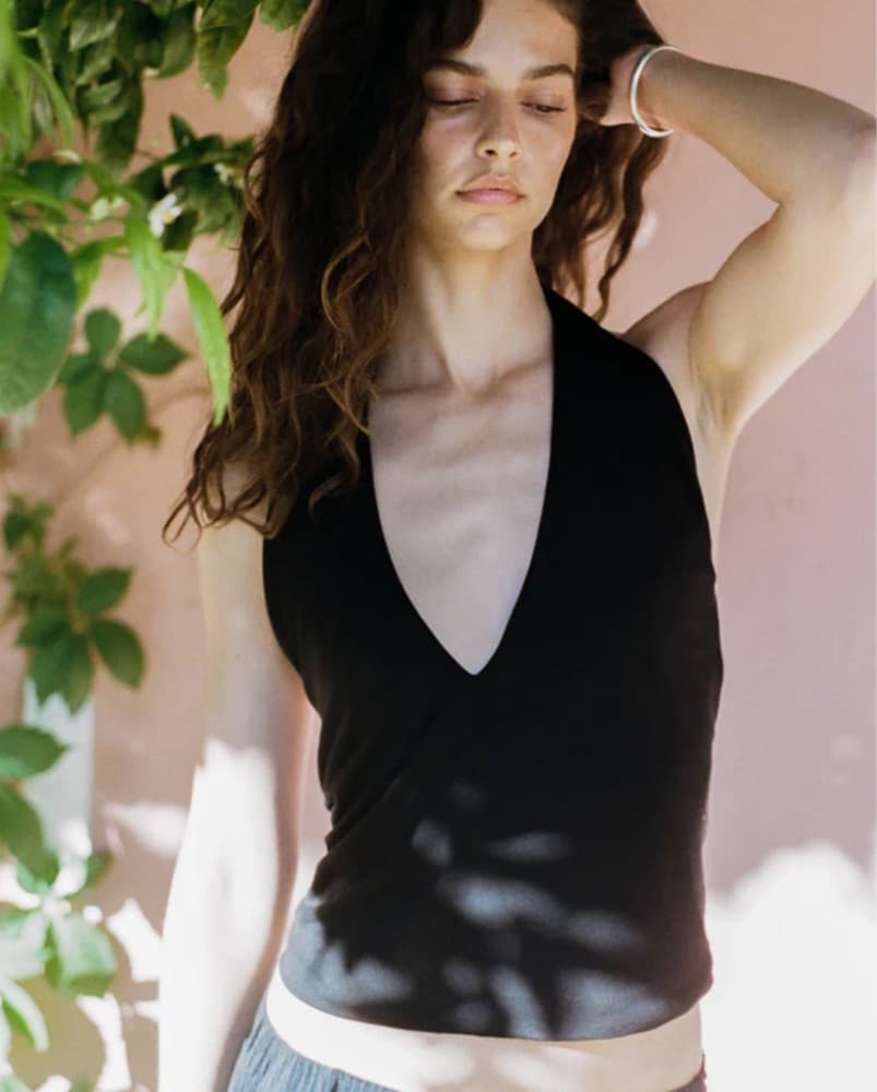 With Jean Black Halter Top Nicco Top - Image 1