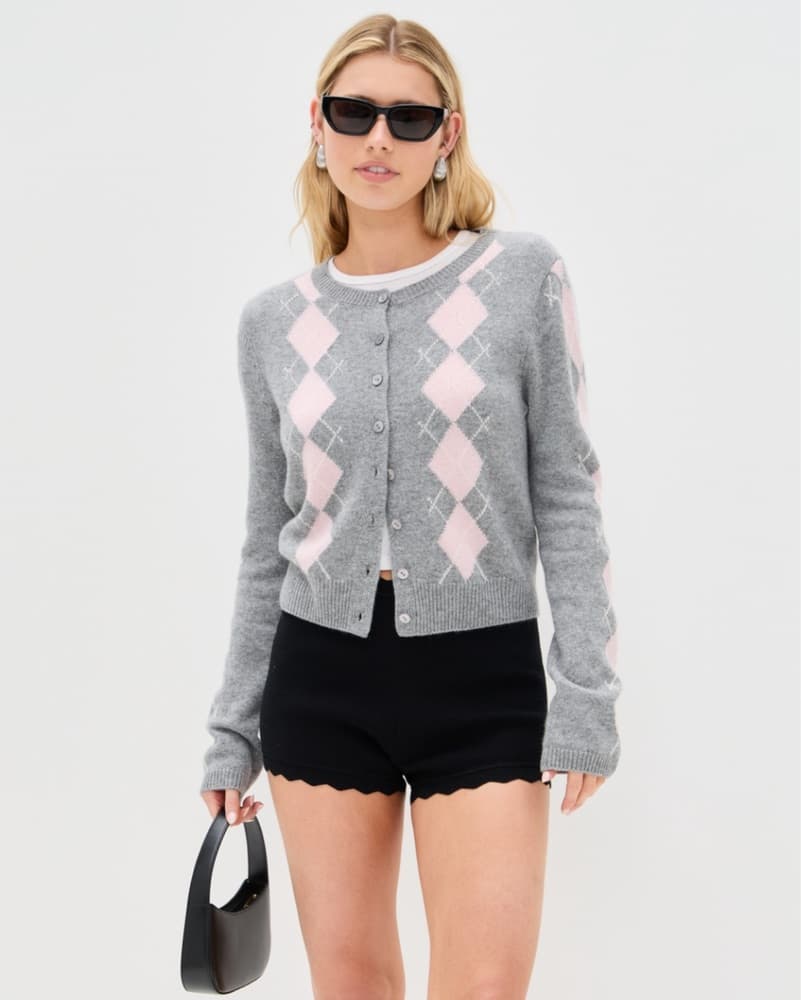 Reformation Clara Argyle Cardigan - Image 4