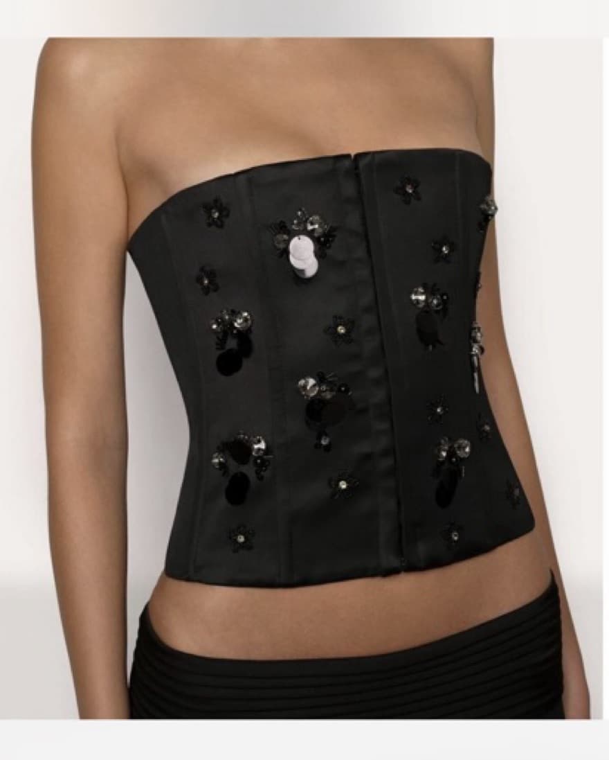 Guizo Embelished Satin Corset  - Image 2