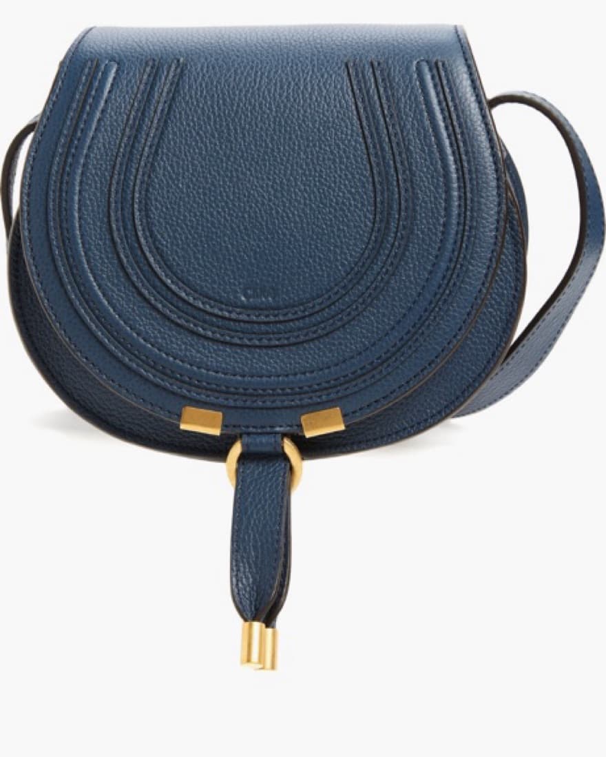 Chloe Navy Leather Crossbody - Image 2