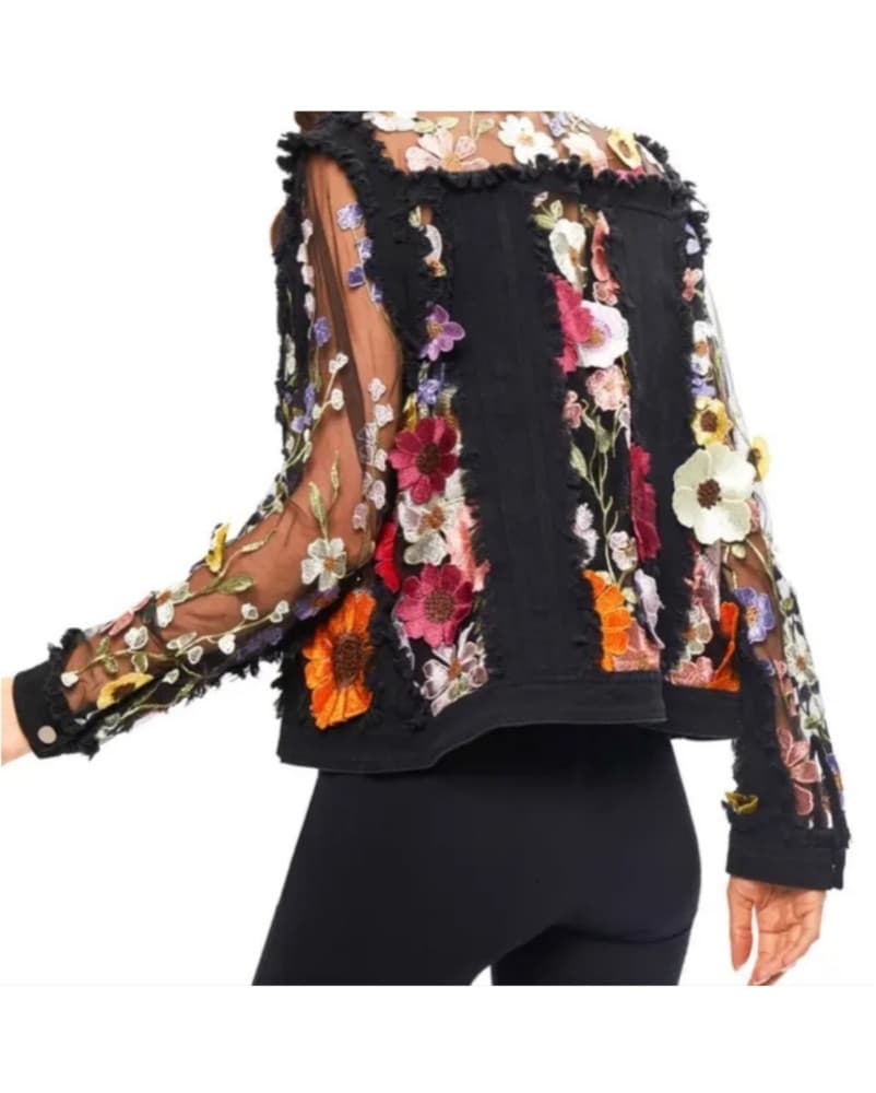 Stunning Floral Embroidered Jacket - Image 1