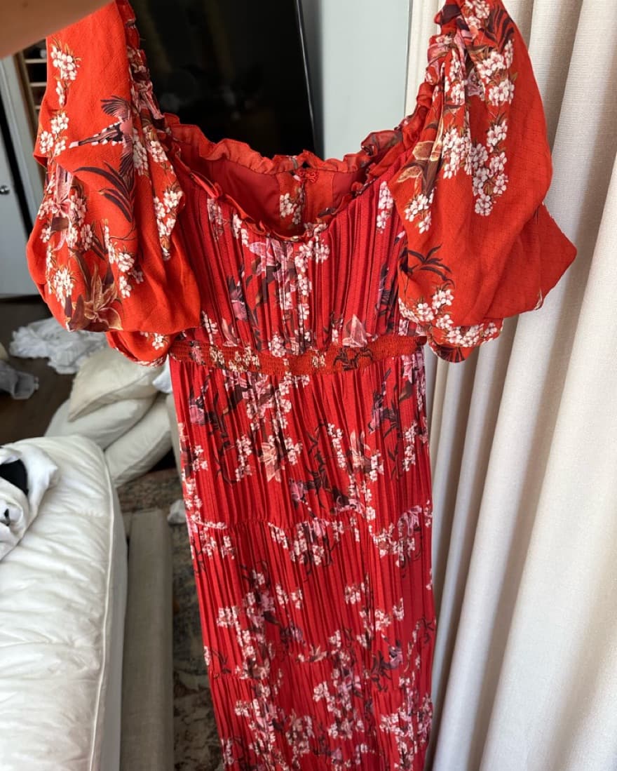 Johanna Ortiz Red Formal Dress - Image 2