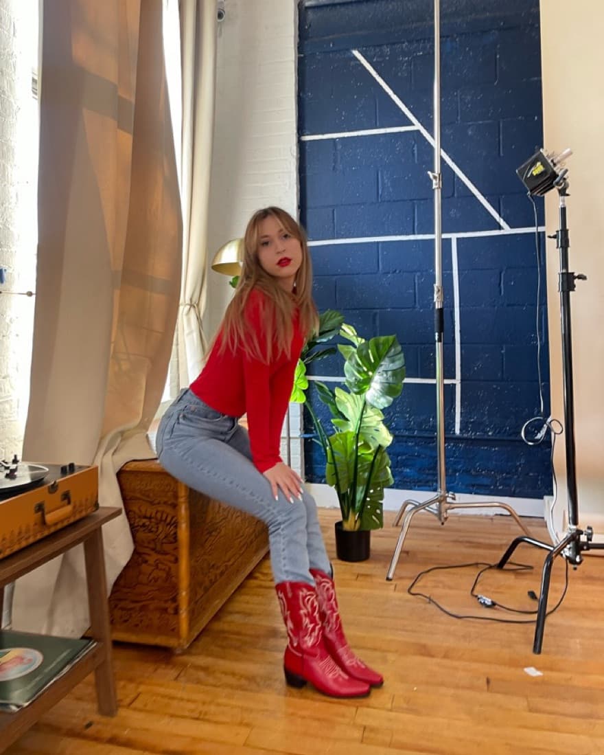 Red Cowboy Boots - Image 1