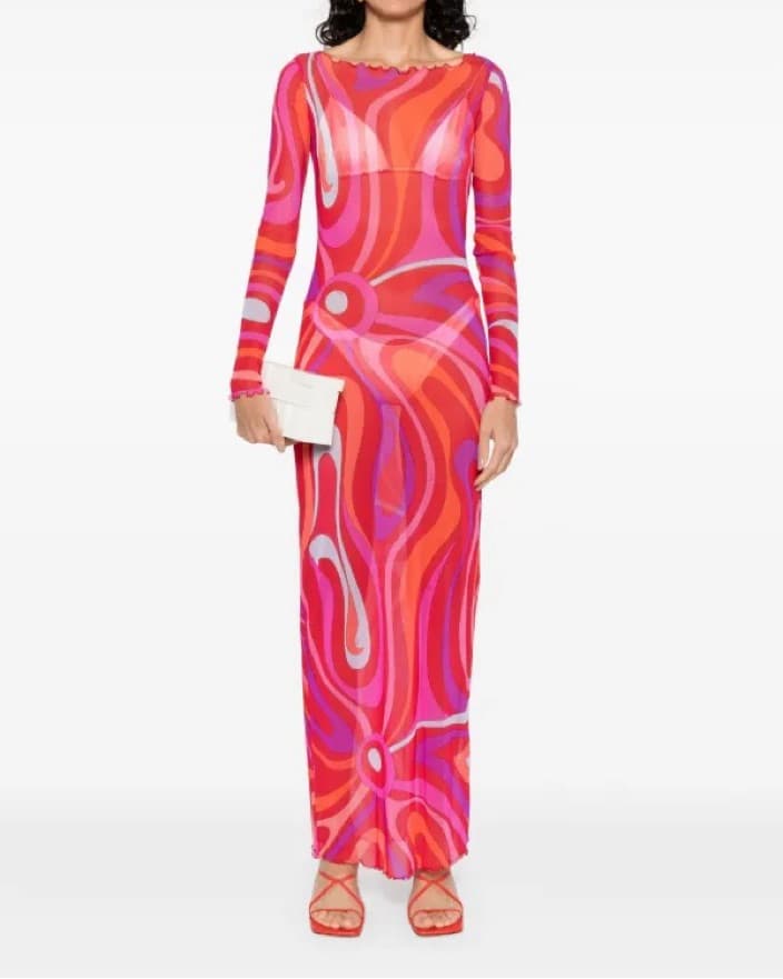 PUCCI Iride-print maxi dress - Image 1