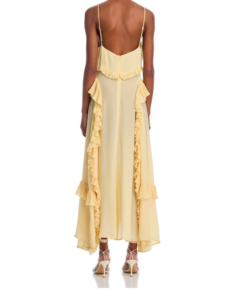 Sea New York Yellow Ruffle Maxi Dress - Image 4