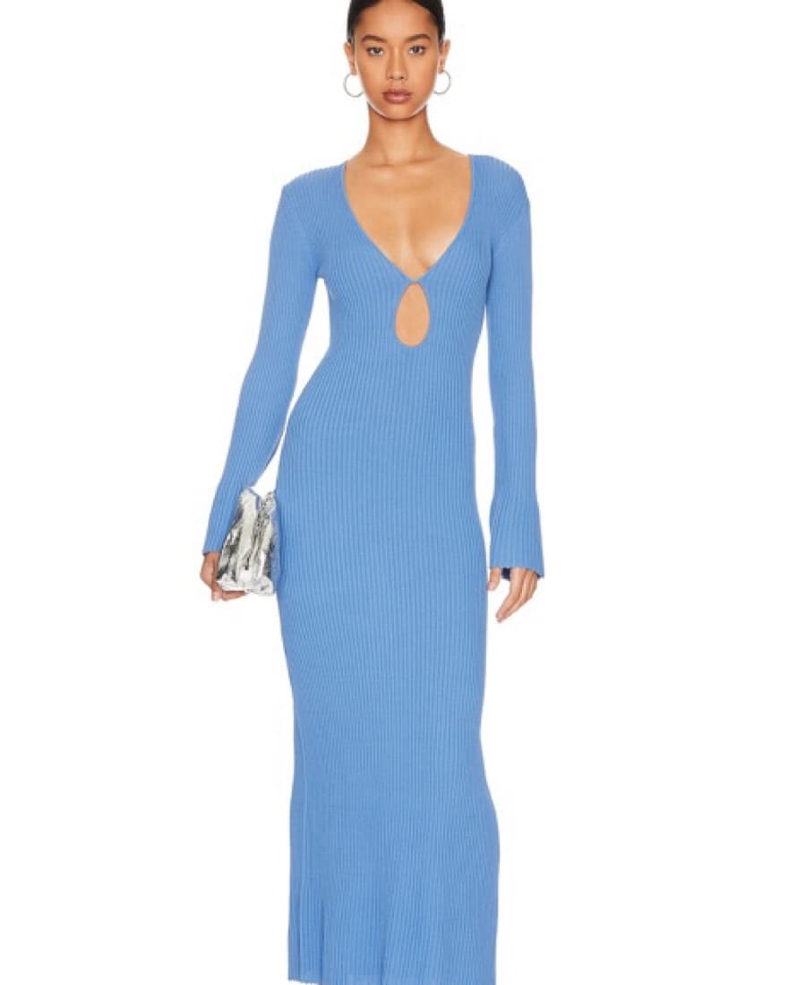 Misha Rib Knit Midi Dress - Image 1