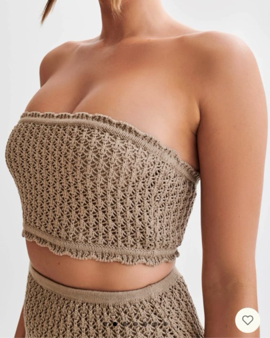 Tan Knit Skirt Set - Image 4