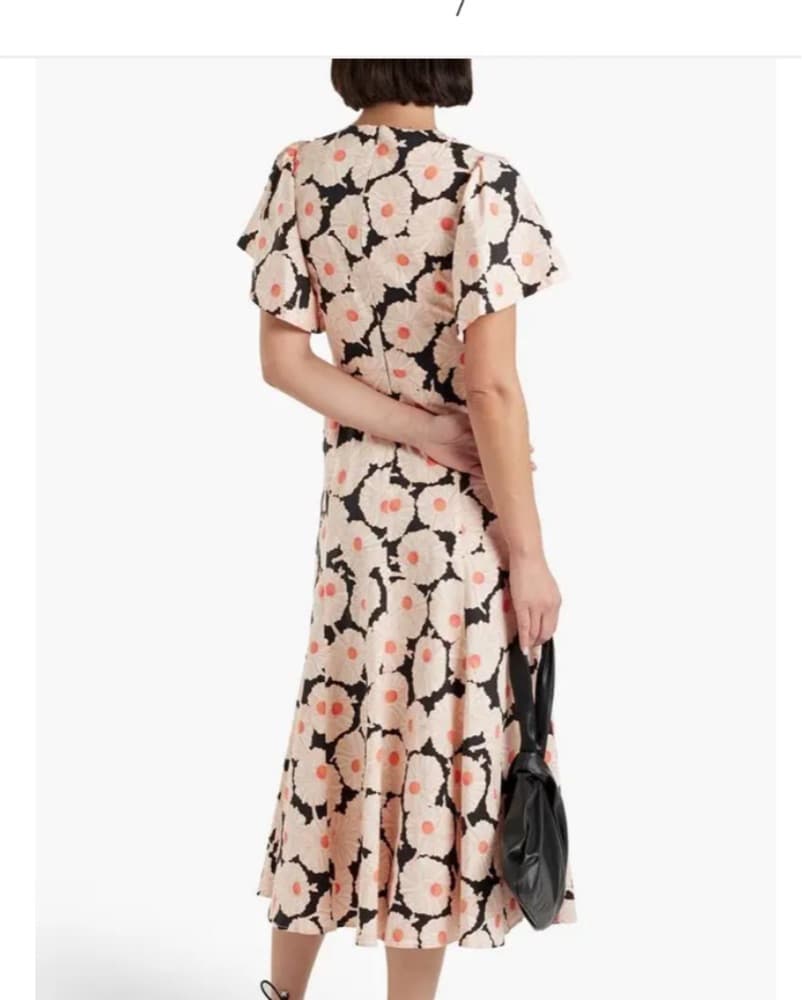 Derek Lam Flower Print Dress, 0 - Image 1