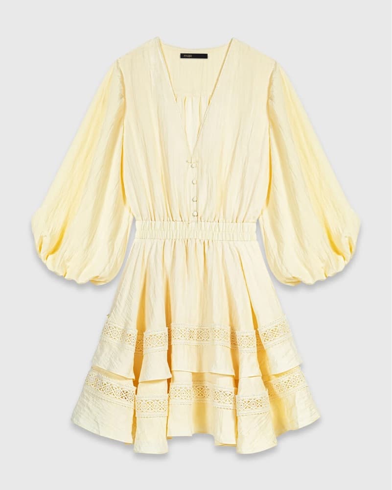 Ethereal Yellow Ruffled Dress - Image 4