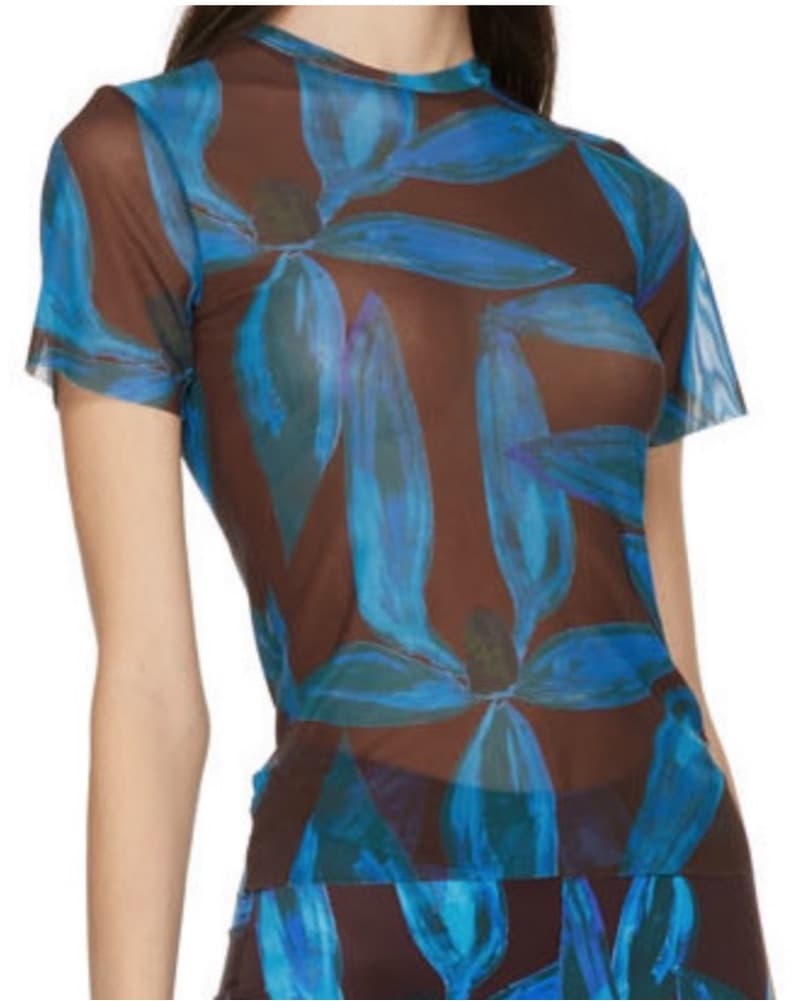 Louisa Ballou Brown black & Blue Tee - Image 2
