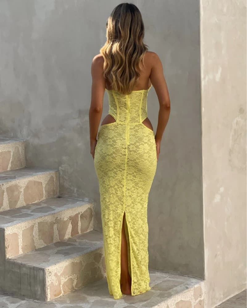 Outcast Yellow Maxi Dress - Image 2