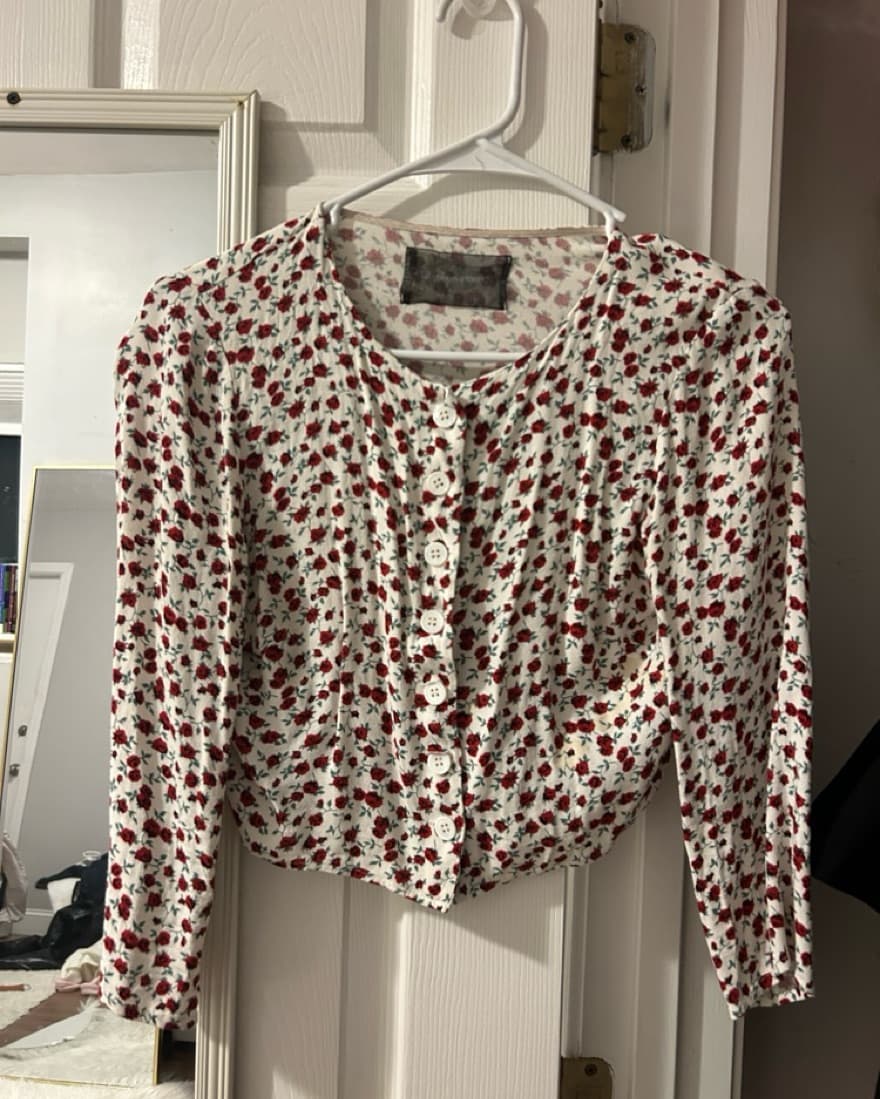 Reformation Floral Crop Top - Image 4
