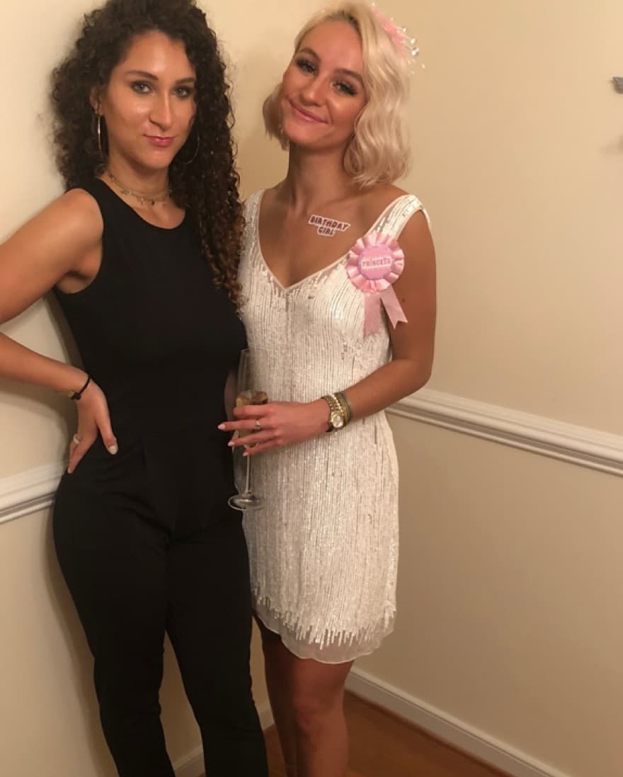 White Silk Sequin Shift Dress - Image 1