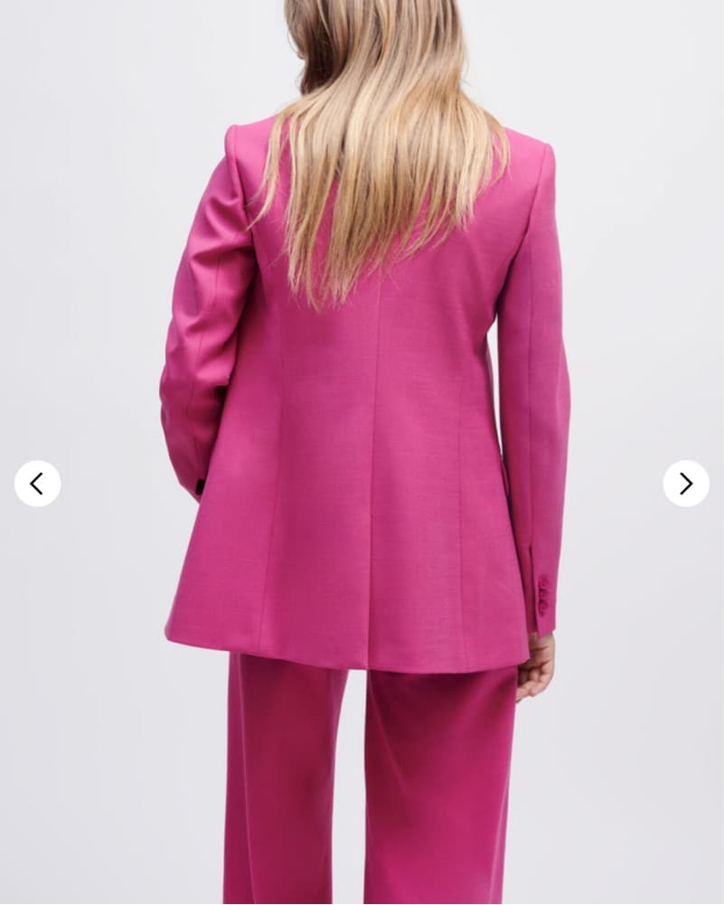 Maje Dark Pink Double Breasted Blazer - Image 3