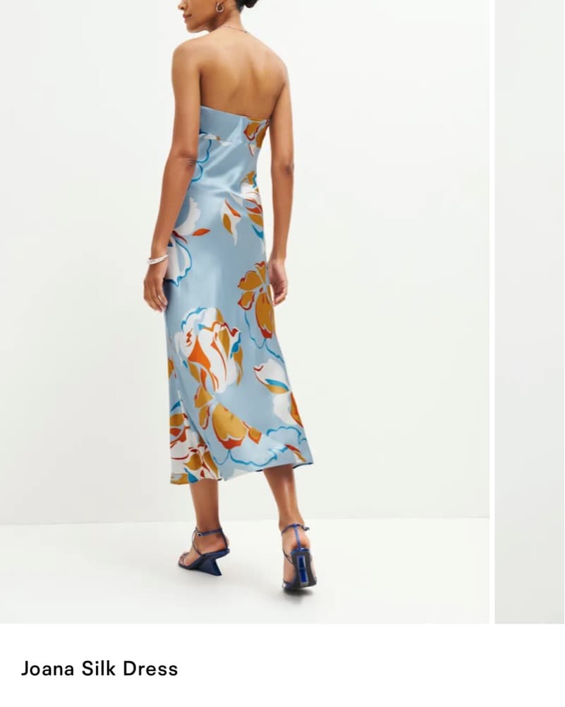 Reformation Joana Silk Dress - Image 3