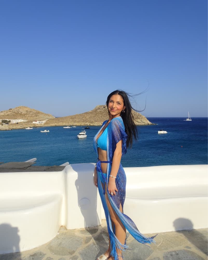 Ocean Queen Long Caftan Blue Coverup - Image 6