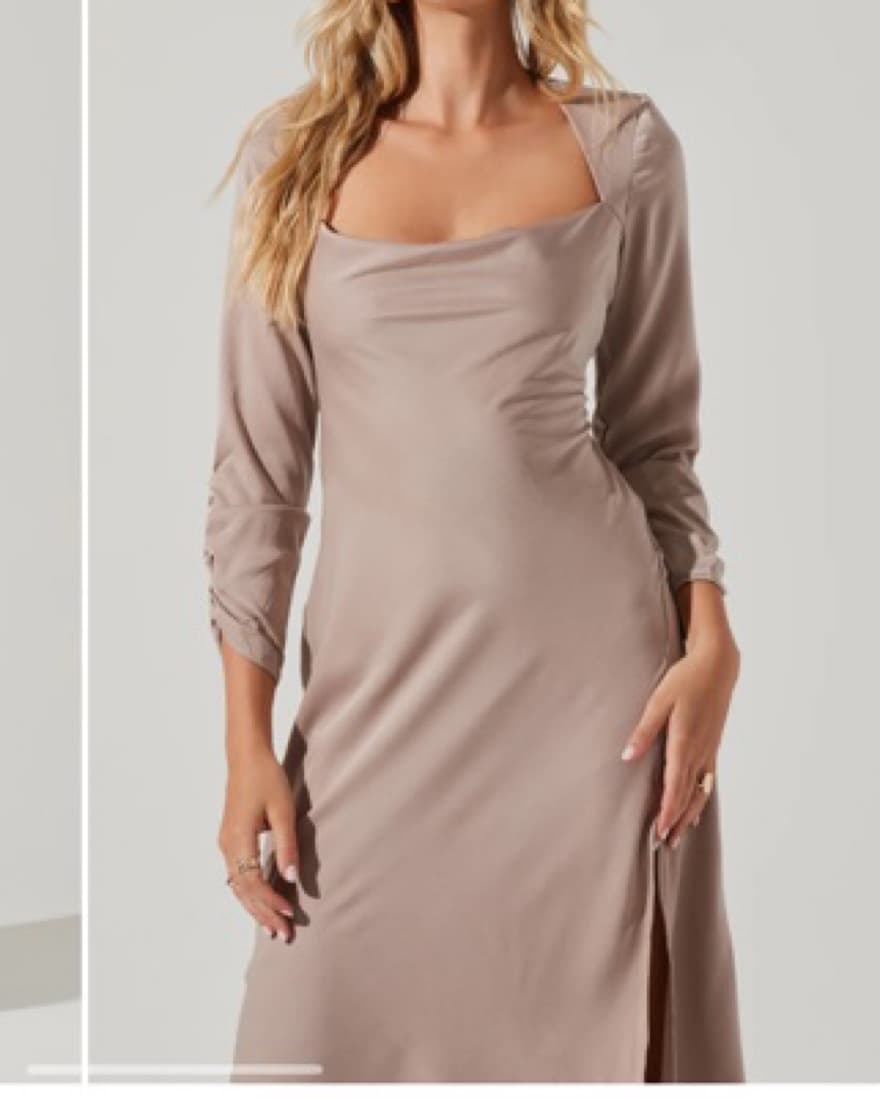 ASTR The Label Long Sleeve Satin Dress - Image 3