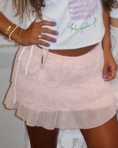 Pink Ruffle Skirt - Image 1