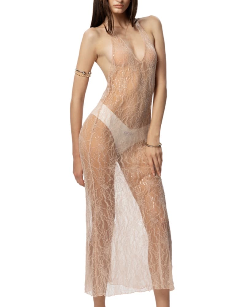Sexy Lace Dress with Detachable Slip - Image 2