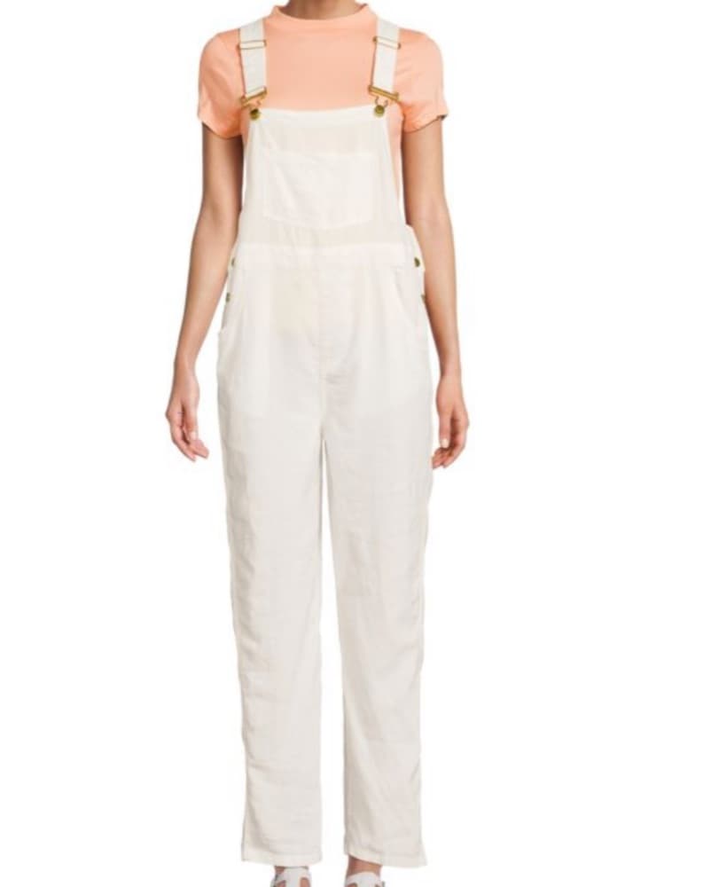 Cream Linen Overalls - Image 3