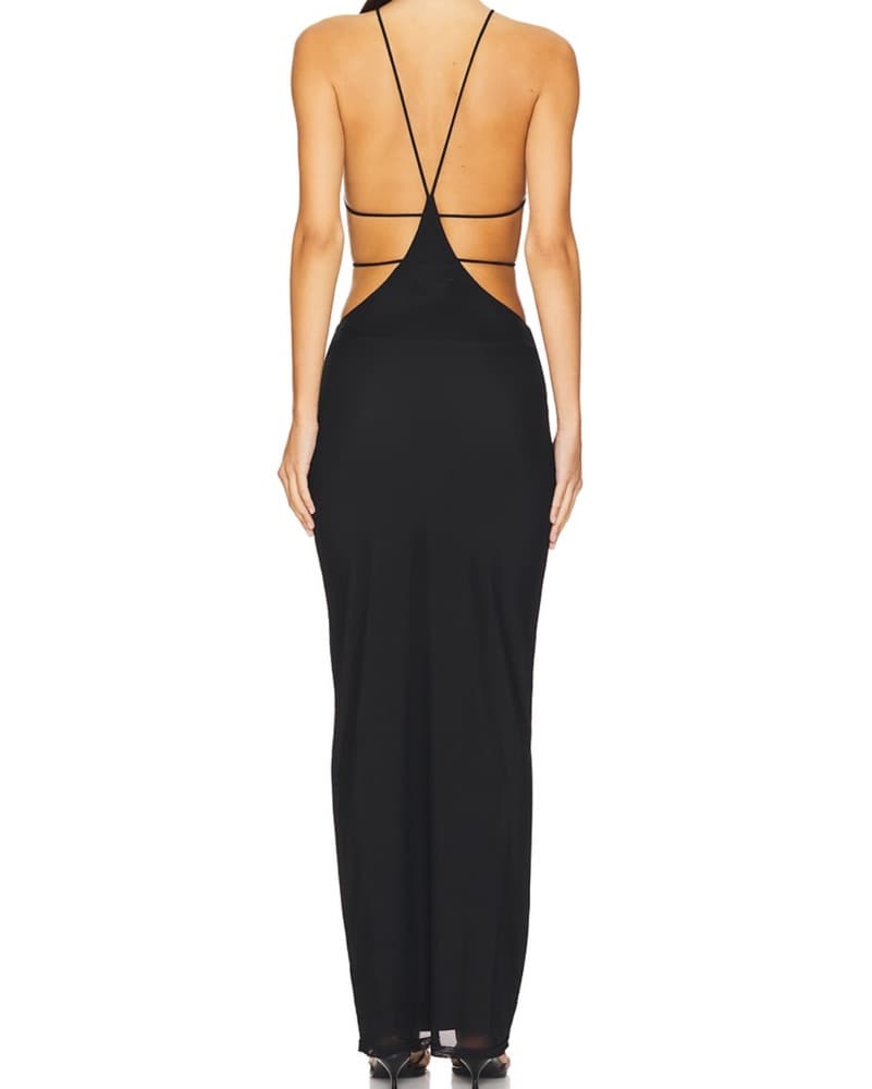 Rue Maxi Dress In Black - Image 3
