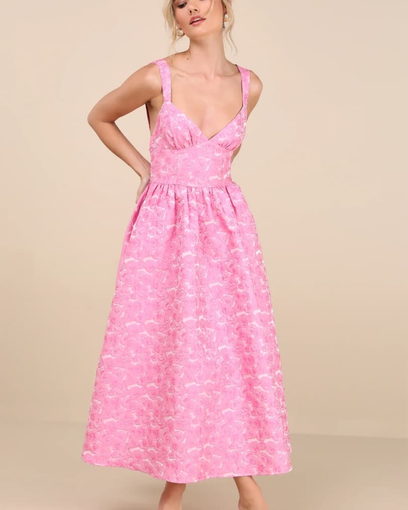 Pink Floral Dress - Image 2