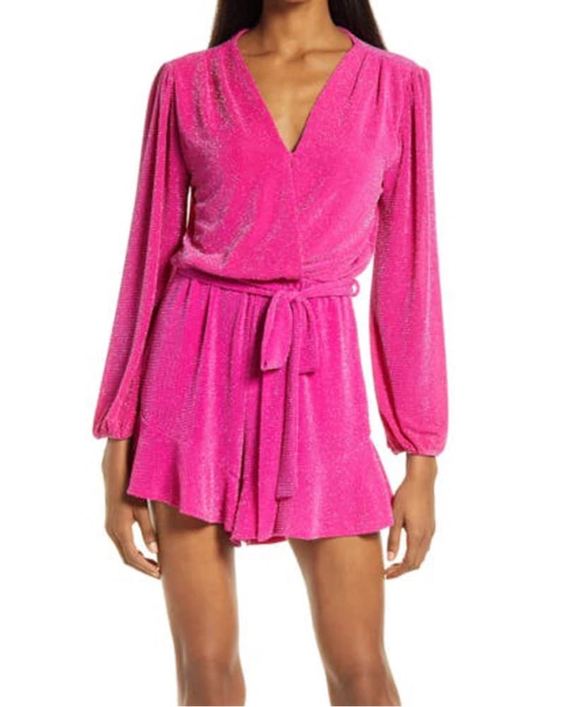 Pink Long Sleeve Romper - Image 1