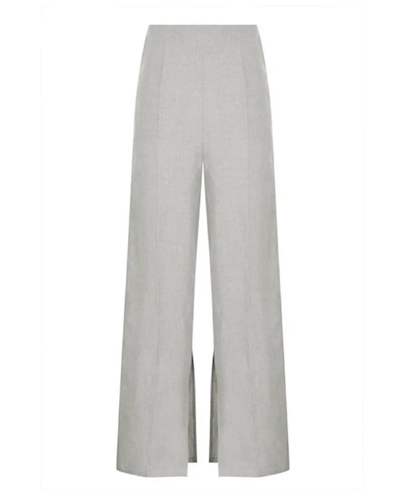Grey split pants & vest suit  - Image 5