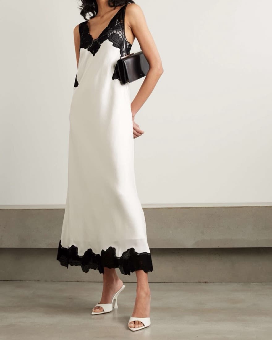 SIMKHAI Lace Trim Maxi Dress - Image 1