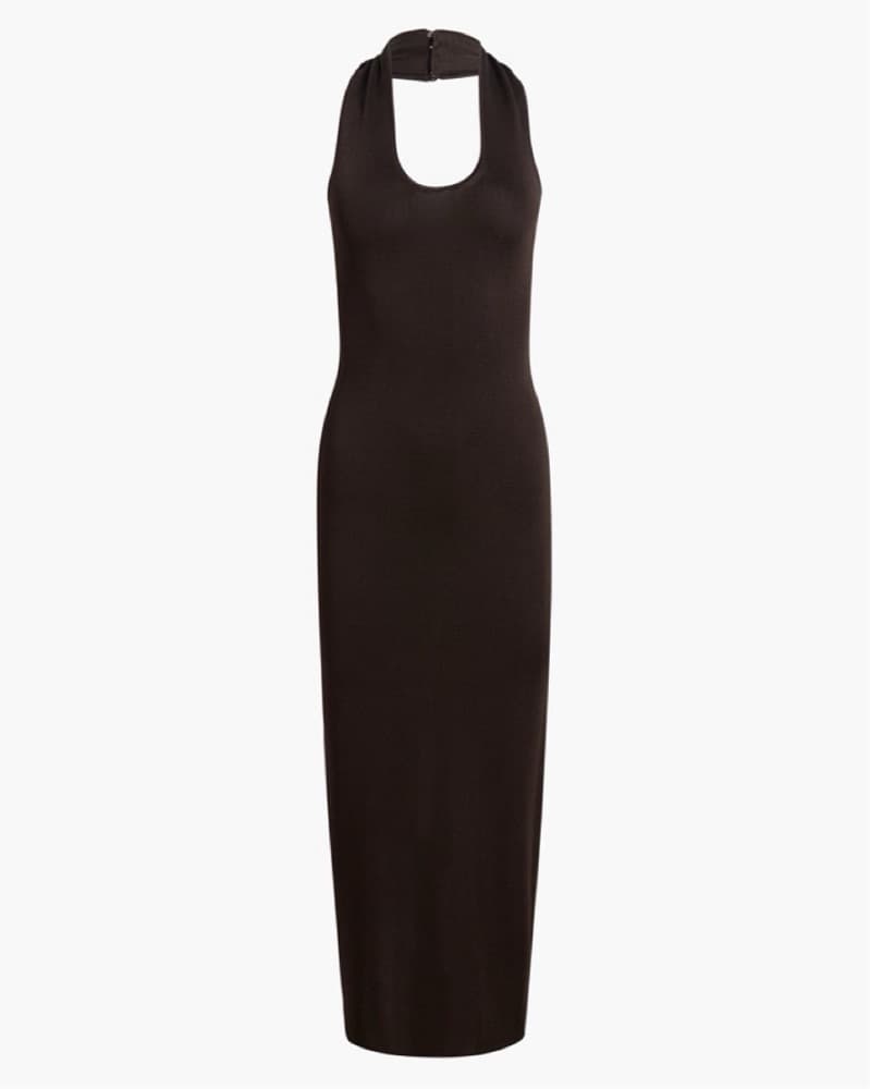 Khaite Coraline Dress In Espresso - Image 2