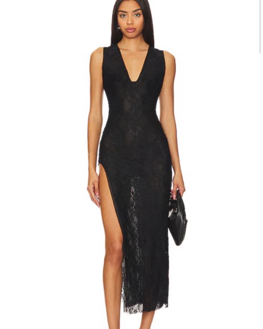 Revolve The Bodee Black Lace Dress  - Image 1
