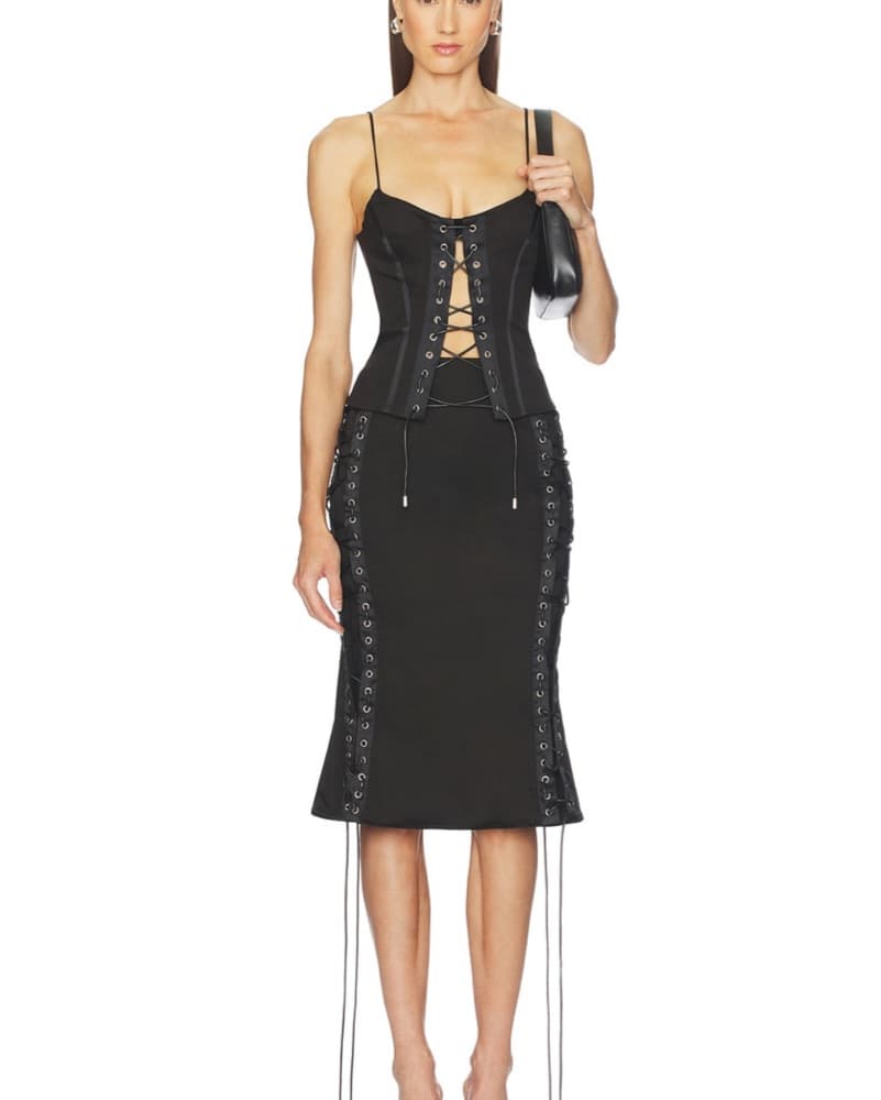 Black Lace Up Set  - Image 2