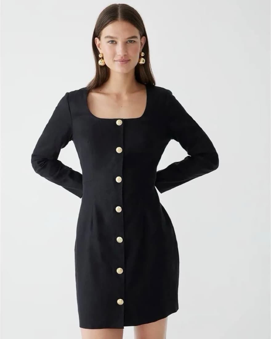 J Crew Long-sleeve button-front dress - Image 1