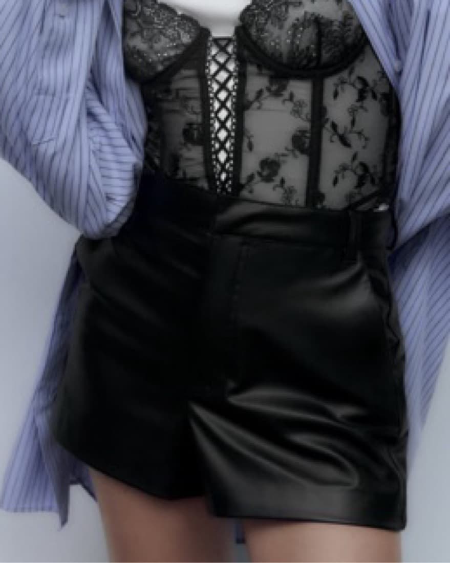 Faux Leather Shorts  - Image 4