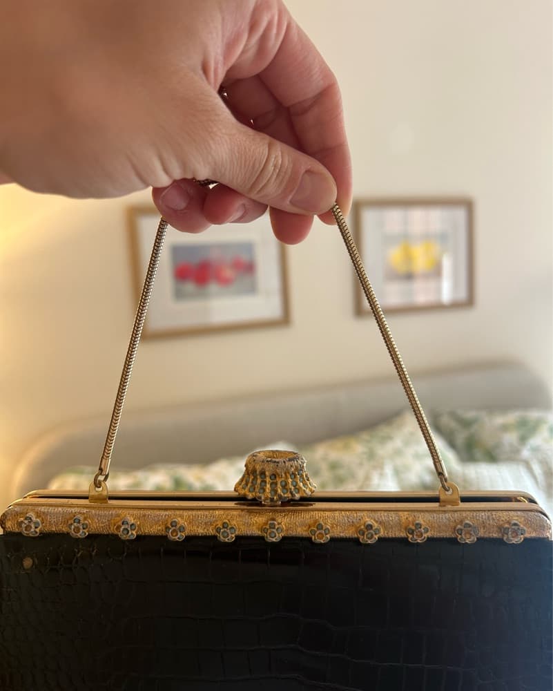 Vintage black formal bag - Image 4