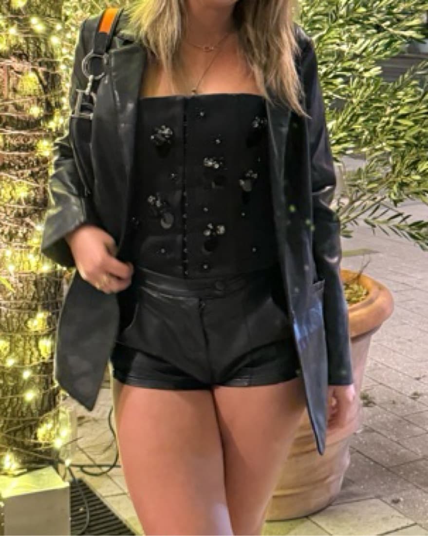 Danielle Guizio Black Embellished Corset - Image 3