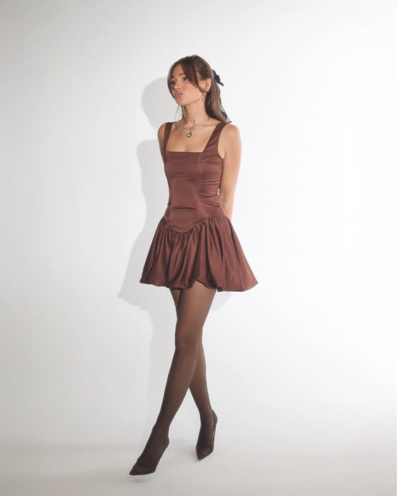 Weworewhat Bubble Skirt Corset Mini Dres - Image 1