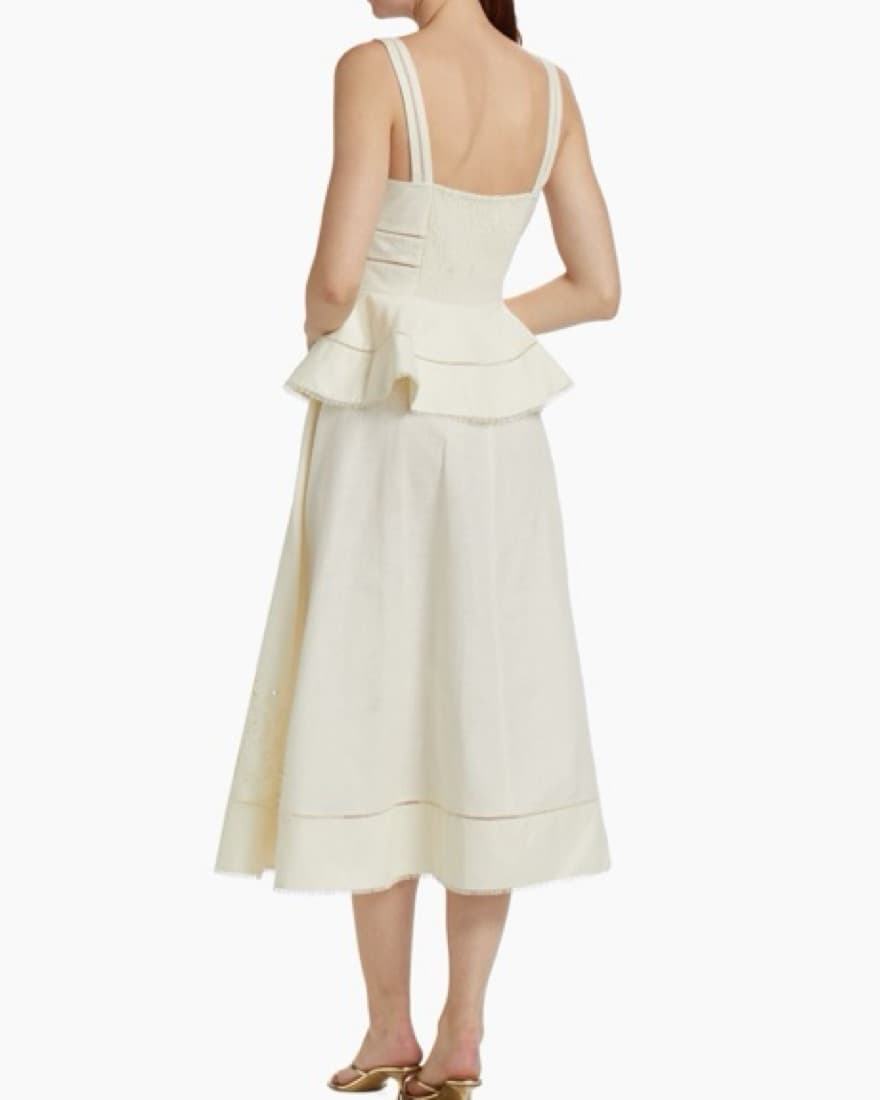Elegant Eyelet Midi Dress - SelfPortrait - Image 3