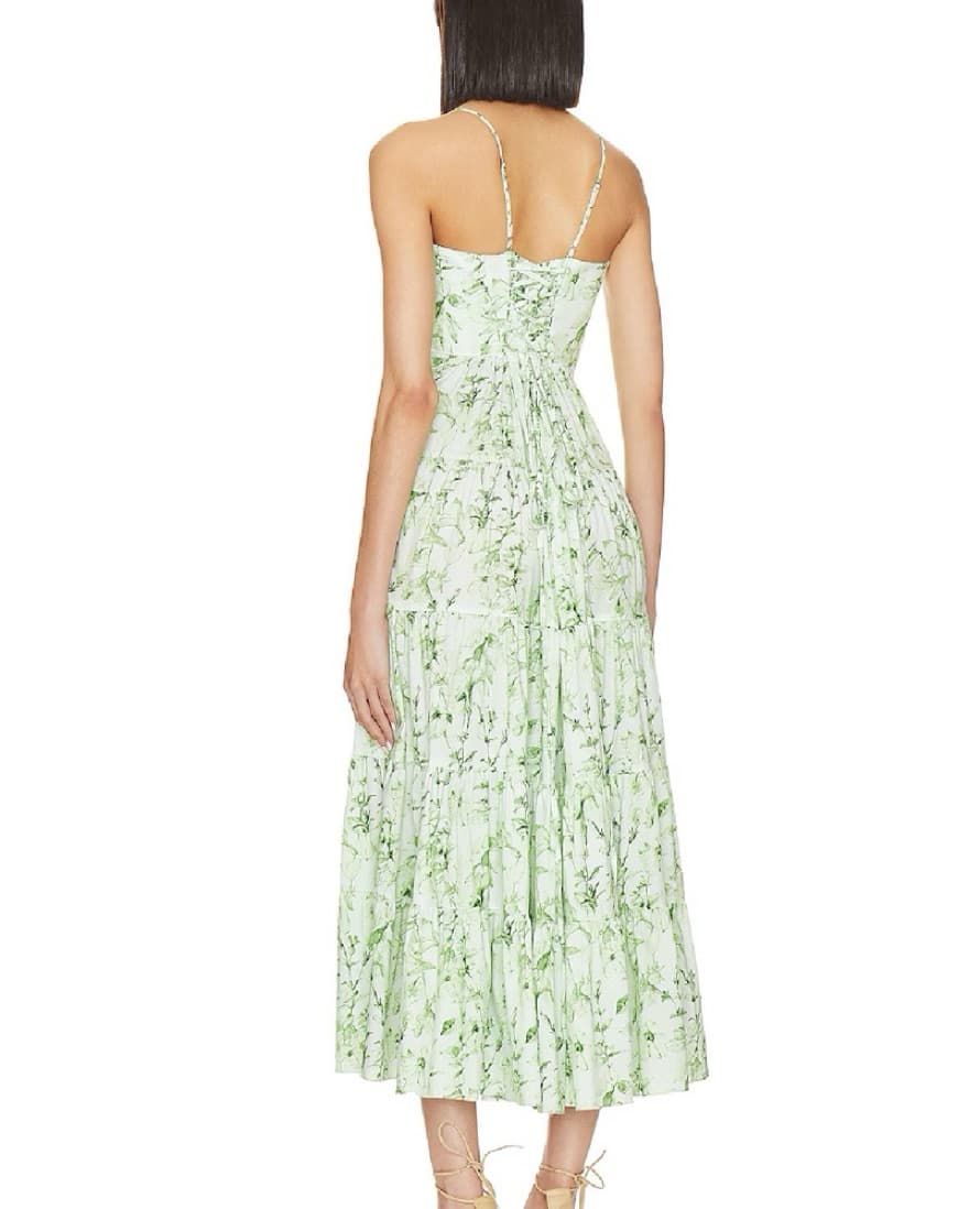 Cinq A Sept Green Floral Dress - Image 2