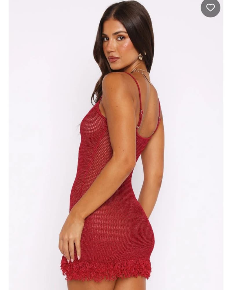 White Fox Keeping Me Awake Knit Dress - Image 3